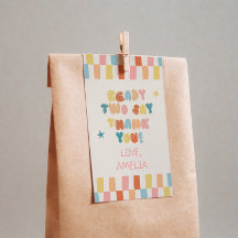 Bereit Zwei Party Danke Geschenkanhänger