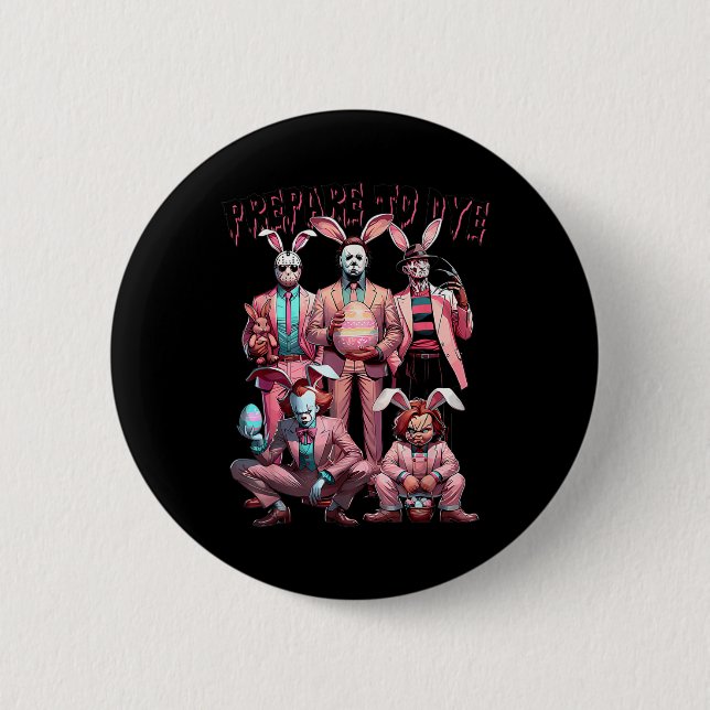 Bereite dich auf groovige Färbemittel Lustiger Ost Button (Vorderseite)