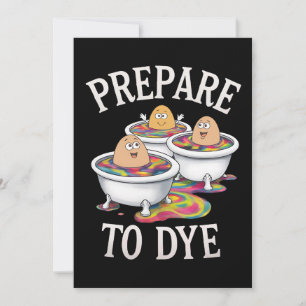 Bereite dich darauf vor, lustige Eier auf der Oste Einladung