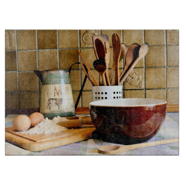 Bereiten Sie für das Backen vor Schneidebrett (Vorderseite)