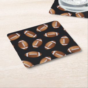 Bereiten Sie für etwas Fußball vor? Rechteckiger Pappuntersetzer