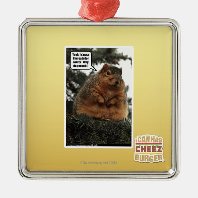 Bereiten Sie für Winter vor Silbernes Ornament (Vorne)