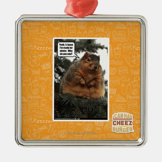 Bereiten Sie für Winter vor Silbernes Ornament (Vorne)