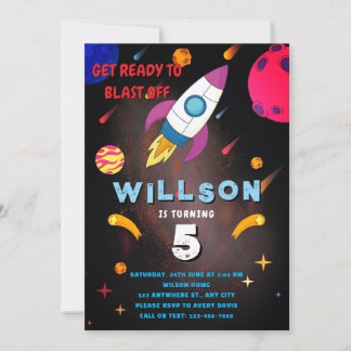 Bereiten Sie sich auf das Hochfahren der Galaxie v Einladung