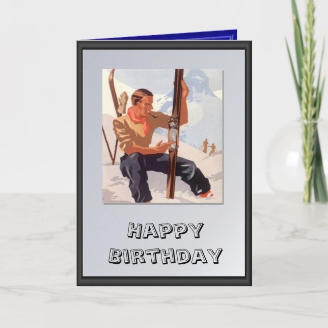 Bereiten Sie vor, um Ski zu fahren Karte (Vorderseite)