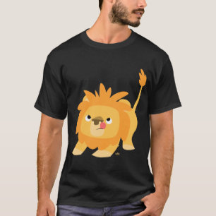 Bereiten Sie vor, um zu entspringen Cartoon-Löwe-T T-Shirt