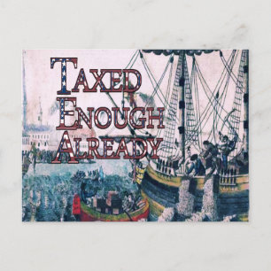 bereits besteuert genug T - Shirt und Geschenke, M Postkarte