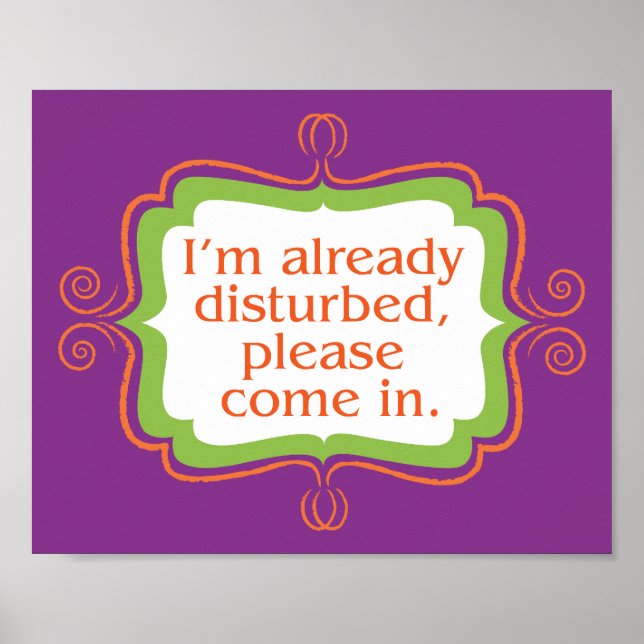 Bereits gestört, bitte melden Sie sich an Poster (Vorne)