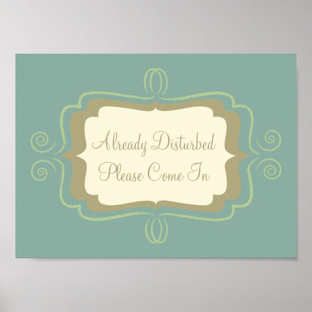 Bereits gestört, bitte melden Sie sich an Poster (Vorne)