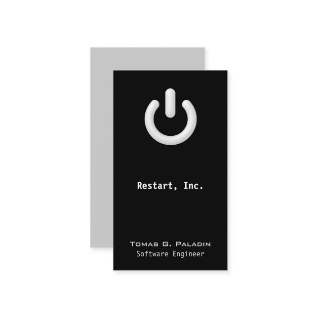 Bereitschaft (AN/AUS-Knopf) Visitenkarte (Vorderseite/Rückseite Beispiel)