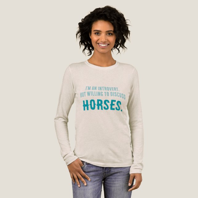 Bereitschaft zur Diskussion über HORSES Tri-Blend Shirt (Volle Vorderseite)