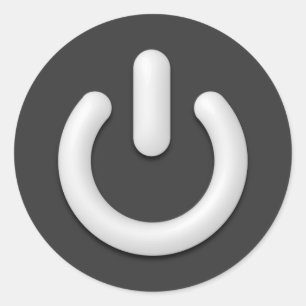 Bereitschafts (Power) Knopf Runder Aufkleber