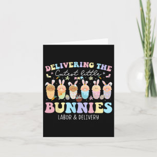 Bereitstellung der Niedlichsten Bunnies Osterarbei Karte