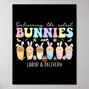 Bereitstellung der Niedlichsten Bunnies Osterarbei Poster