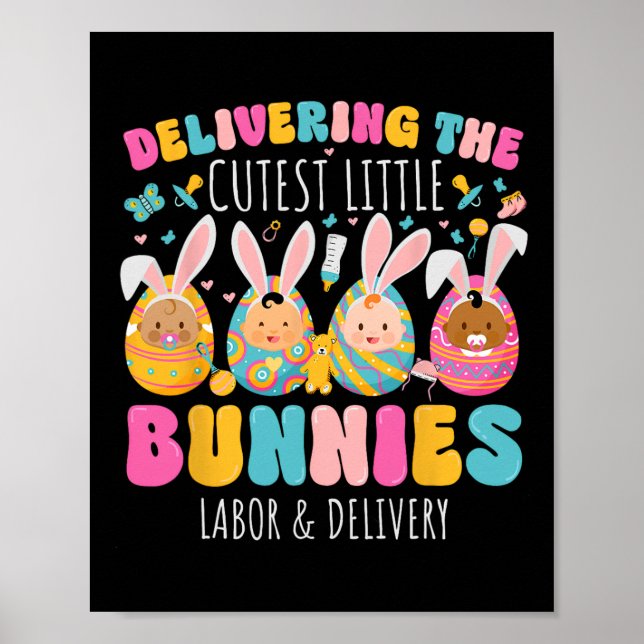 Bereitstellung der Niedlichsten Bunnies Osterarbei Poster (Vorne)