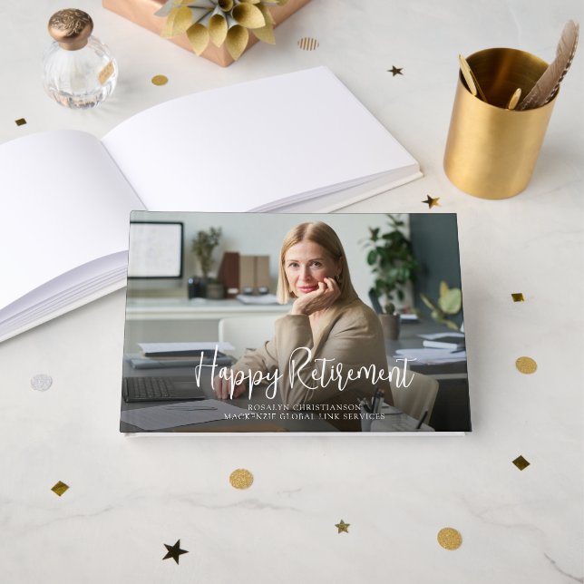 Bereitstellung eines Fotos Handgeschriebenes Skrip Gästebuch (Vorderseite Offen)