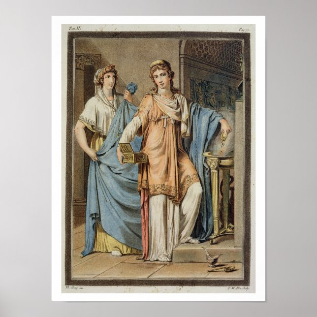 Berenice, Kostüm für 'Berenice' by Jean Racine Poster (Vorne)