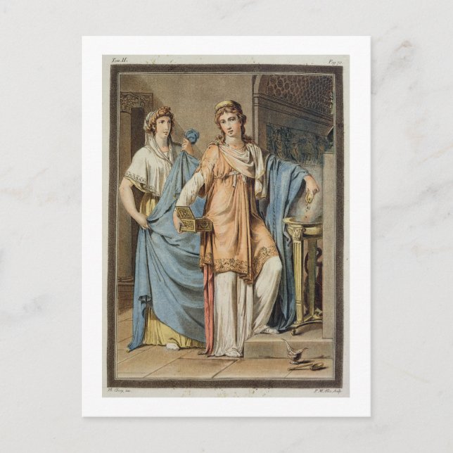 Berenice, Kostüm für 'Berenice' by Jean Racine Postkarte (Vorderseite)