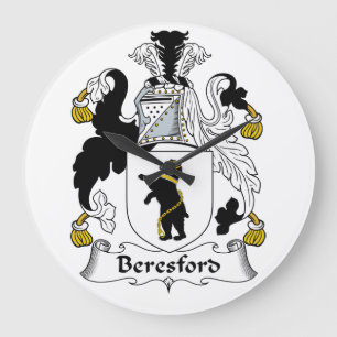 Beresford Family Crest Große Wanduhr
