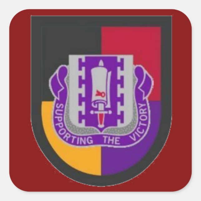 Beret flash & DUI 478. Zivile Angelegenheiten Bn S Quadratischer Aufkleber (Vorderseite)