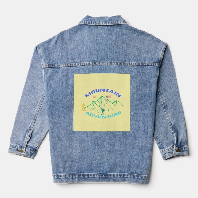 Berg-Abenteuer-T-Shirt Jeansjacke (Rückseite)