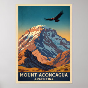 Berg Aconcagua Argentinien V03 Poster