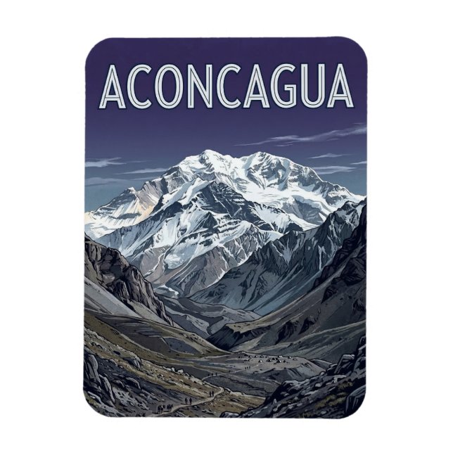 Berg Aconcagua Magnet (Vertikal)