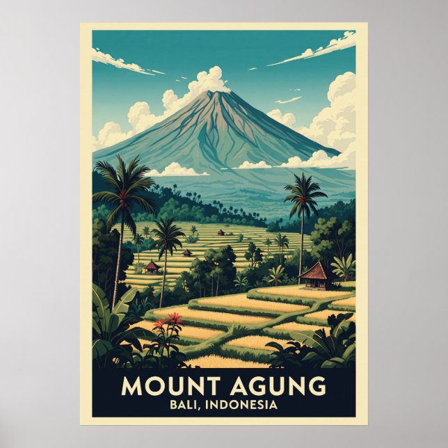 Berg Agung Bali Indonesien V02 Poster (Vorne)