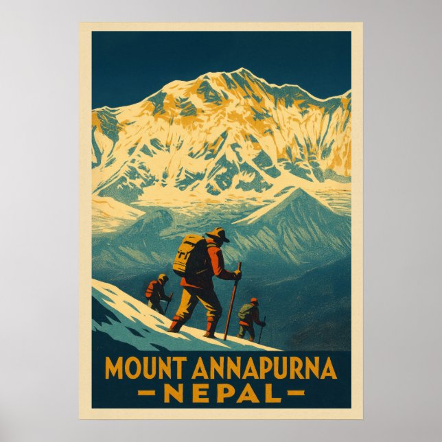 Berg Annapurna Nepal V01 Poster (Vorne)