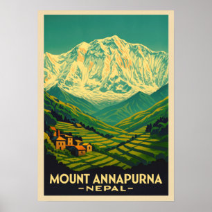 Berg Annapurna Nepal V02 Poster