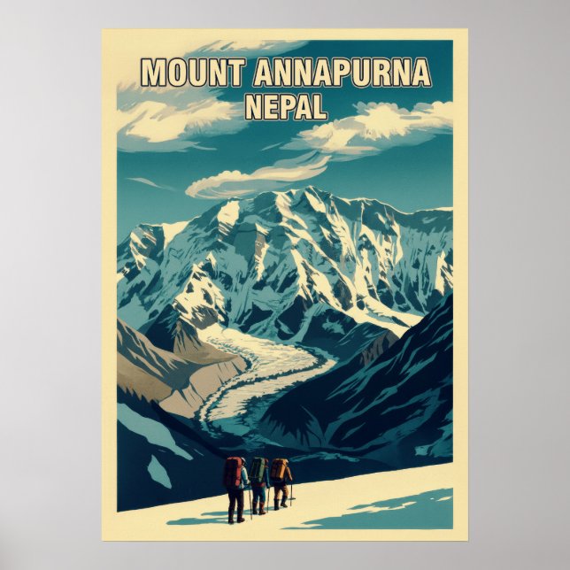 Berg Annapurna Nepal V05 Poster (Vorne)
