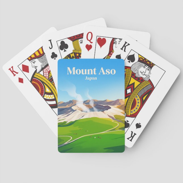 Berg Aso Japan Spielkarten (Rückseite)