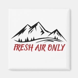 Berg-Aufkleber Minimales Outdoor-Design Magnet