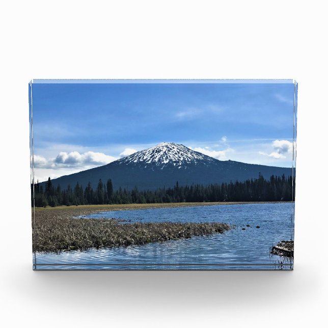 Berg Bachelor am Hosmer Lake, OR Fotoblock (Vorderseite)