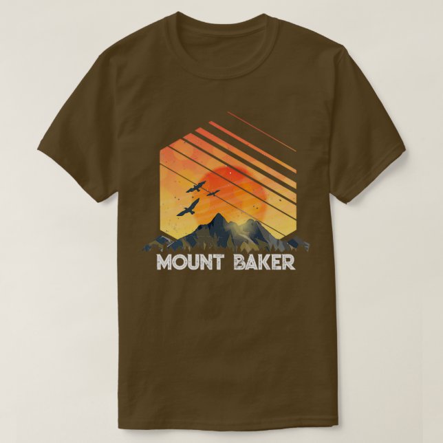 Berg BAKER Vintage Berge Ski T-Shirt (Design vorne)