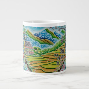 Berg Batik Lanscape Jumbo-Tasse