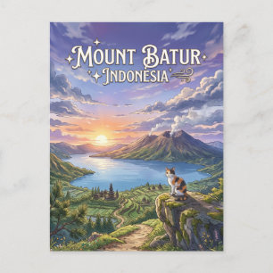 Berg Batur, Bali, Indonesien Indonesien Postkarte