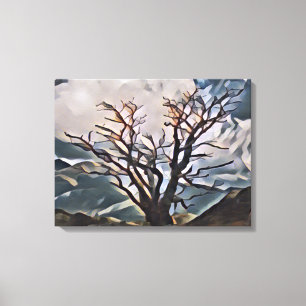 BERG BAUM LEINWANDDRUCK