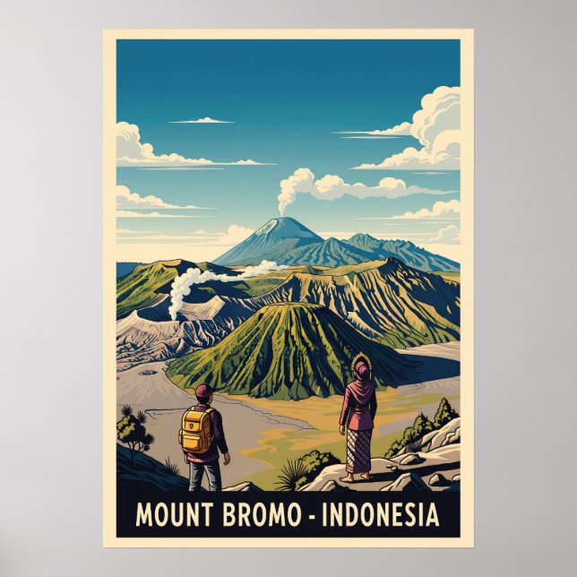 Berg Bromo Indonesien V02 Poster (Vorne)