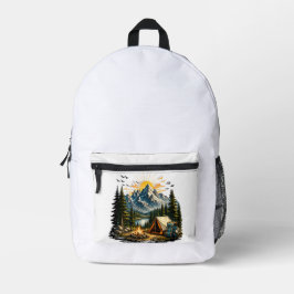 Berg-Camping-Abenteuer Sonnenuntergang Natur  Bedruckter Rucksack