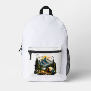 Berg-Camping-Abenteuer Sonnenuntergang Natur Bedruckter Rucksack