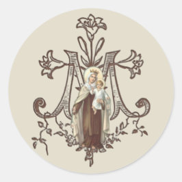 Berg Carmel Jesus Carmelite Religiöse Vintag Runder Aufkleber
