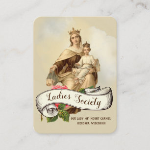 Berg Carmel Religiöse katholische Gebetskarte Visitenkarte