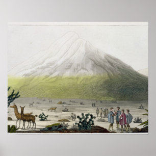 Berg Chimborazo, Ecuador, von 'Le Costume Ancien Poster