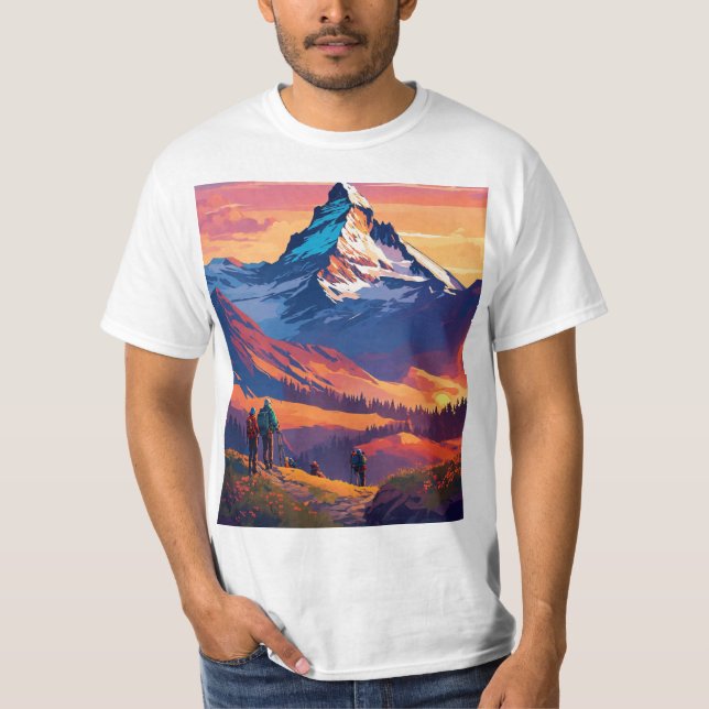 Berg der Alpen, Matterhorn T-Shirt (Vorderseite)