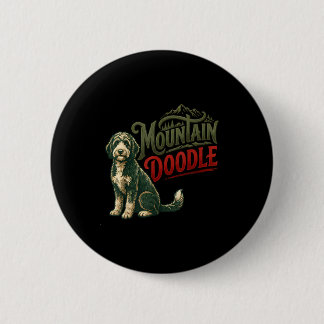 Berg-Doodle-Hundefreunde Vintage Retro Outdoor Button