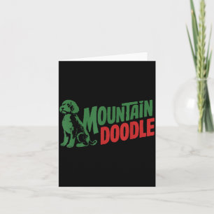 Berg-Doodle-Hundefreunde Vintage Retro Outdoor Karte