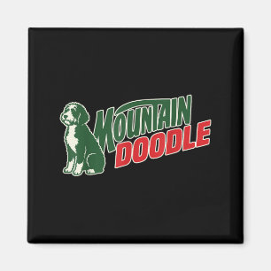 Berg-Doodle-Hundefreunde Vintage Retro Outdoor Magnet