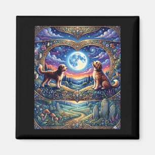 Berg-Doodle-Hundeliebhaber Vintage-Natur-Abenteuer Magnet