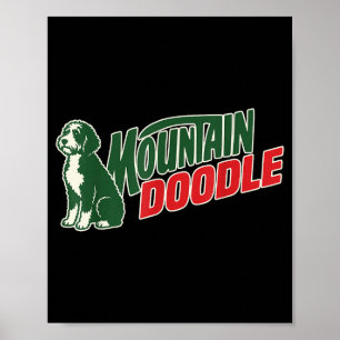 Berg-Doodle-Hundeliebhaber Vintage-Retro-Outdoor Poster